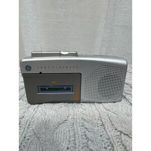 GE 3-5377A Microcassette Voice Recorder Fast Playback Silver Handheld Dictaphone